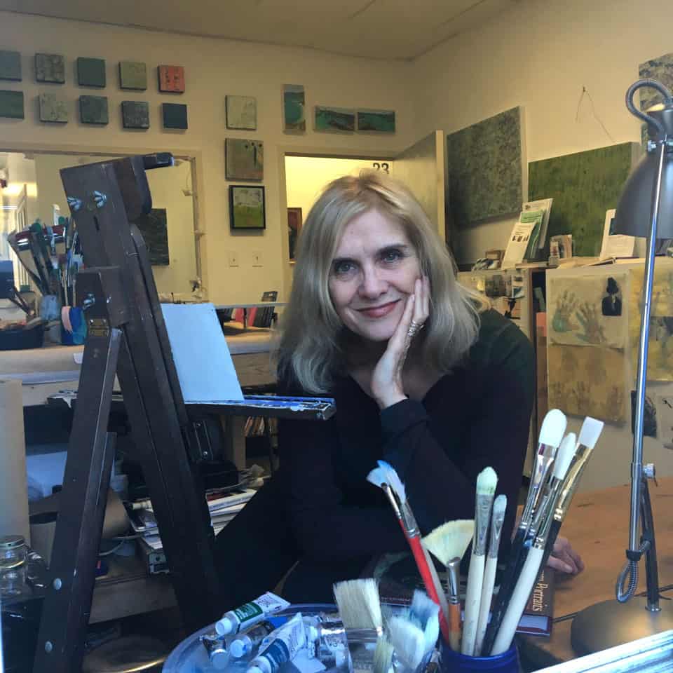 artist, Angela White, teaches encaustic painting workshops in DC and Maryland