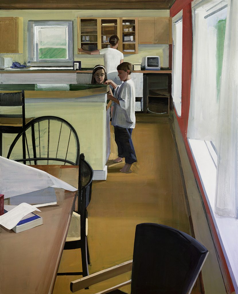 Tiverton Interior (2012), oil on linen, 74 by 64 inches