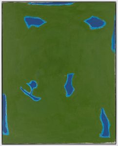 Bird in a Boat (1971), acrylic on canvas, 6.25 by 48 inches