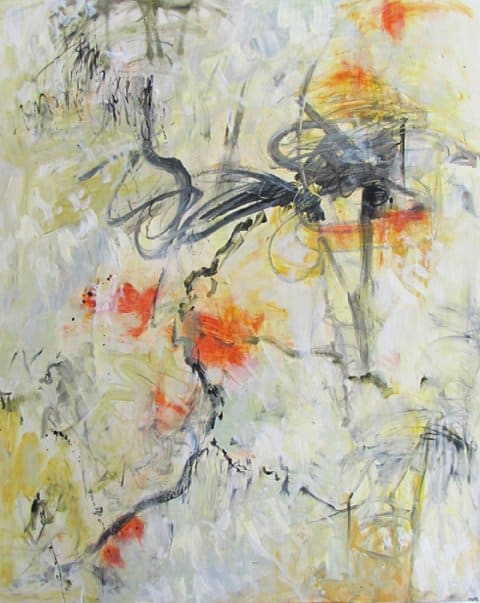 Serendipitous Moment (2010), acrylic with cold wax on panel, 60 by 48 inches