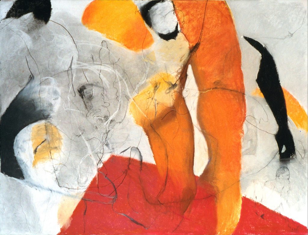 Nancy Reyner,Figure #8, pastel, charcoal, and graphite on paper, 38 by 50 inches