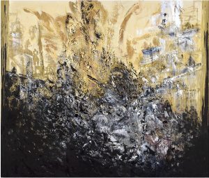 Aleppo 3 (2016), oil on canvas, 36 by 48 inches
