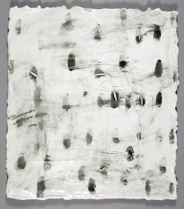 Caucus (2009), graphite, pigment and encaustic on paper, 16.373 by 14.75 inches