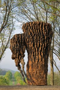 Ursula von Rydingsvard maintains a "graveyard" of works she "can't deal with" (Luba, 2010, at Storm King Art Center, photo by Jerry L. Thompson)