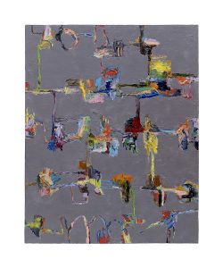 Madman Colony (2011), from "3 Wheels Broke," oil on canvas, 60 by 48 inches