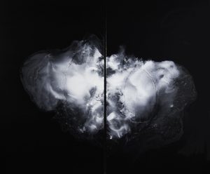 Morte (2016), oil on linen, 60 by 73 inches (two panels)