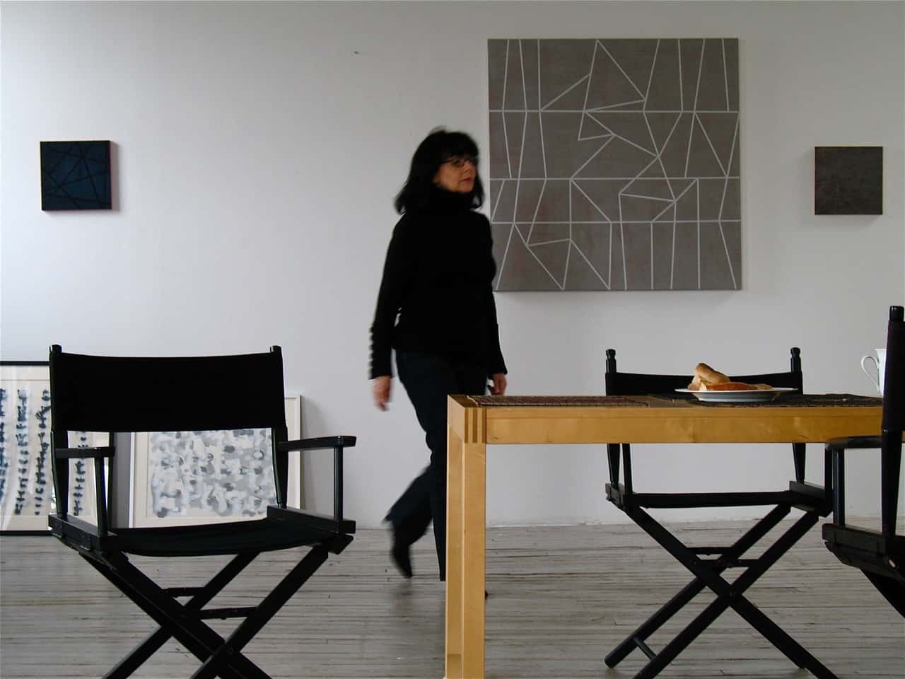 Gudrun Mertes-Frady in her studio in Williamsburg, Brooklyn